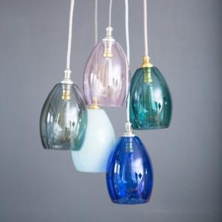 Bertie Small Cluster Coloured Glass Pendant Light